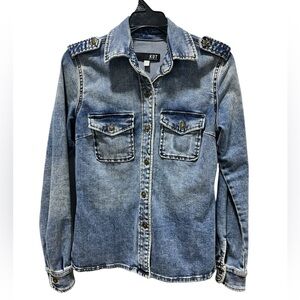 Kut from the Kloth Blue Denim Super Stretchy Jacket Size XS